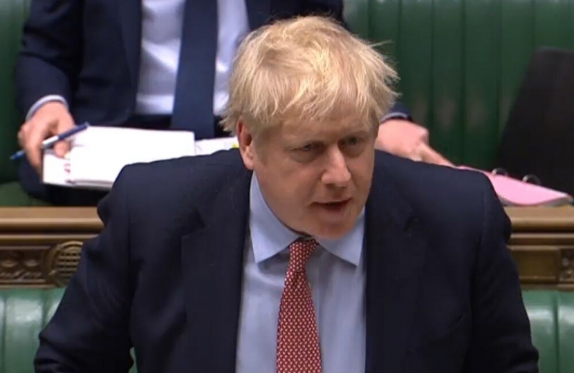 Boris Johnson in the House of Commons