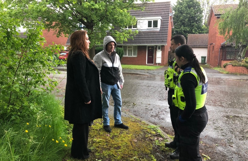 Jane with local police in Pendeford