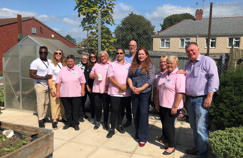 Jane with volunteers at the Big Venture Centre