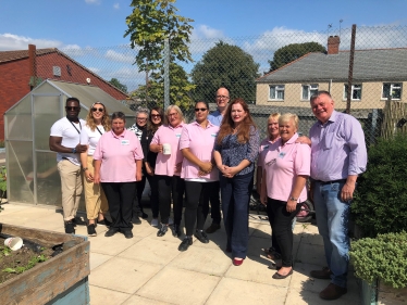 Jane with volunteers at the Big Venture Centre